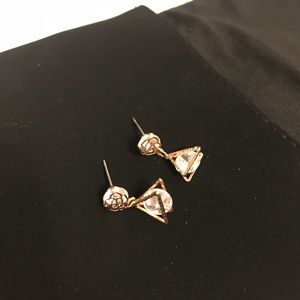 Rose gold color earrings